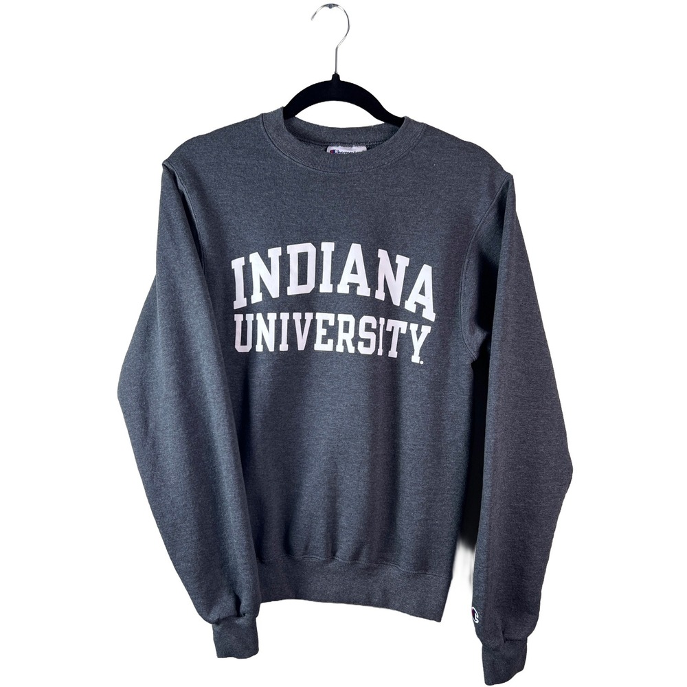 Champion Indiana University Sweatshirt Unisex XS Grey Preppy Blokecore